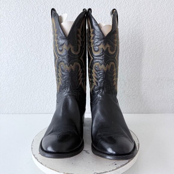 NEW Rod Patrick Mens Cowboy Boots Size 16.5 D Black Buffalo Western Round Toe - Picture 13 of 13